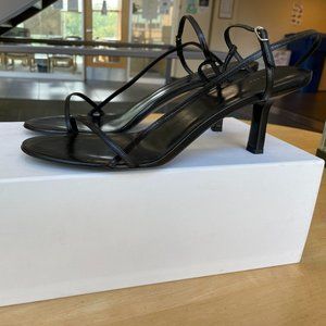 The ROW black strappy leather sandals, size 11